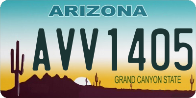 AZ license plate AVV1405