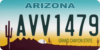 AZ license plate AVV1479
