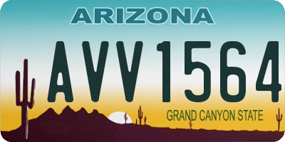 AZ license plate AVV1564