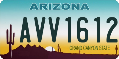 AZ license plate AVV1612