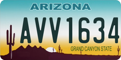 AZ license plate AVV1634