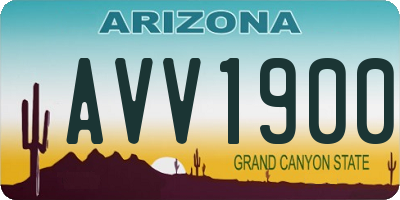 AZ license plate AVV1900