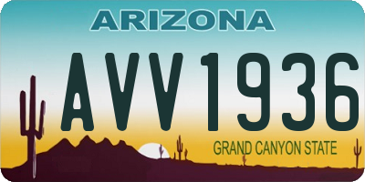AZ license plate AVV1936