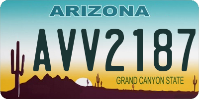 AZ license plate AVV2187