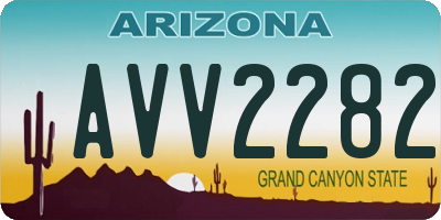 AZ license plate AVV2282