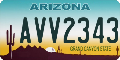 AZ license plate AVV2343