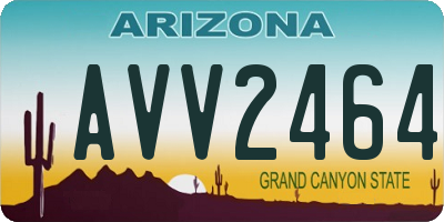 AZ license plate AVV2464