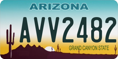 AZ license plate AVV2482