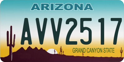 AZ license plate AVV2517