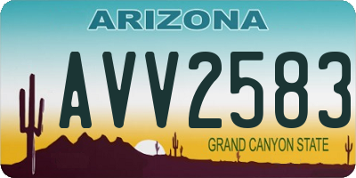 AZ license plate AVV2583