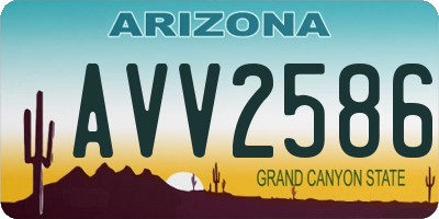 AZ license plate AVV2586