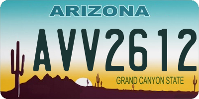 AZ license plate AVV2612