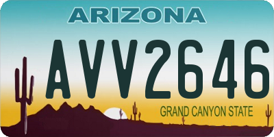 AZ license plate AVV2646