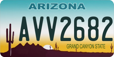 AZ license plate AVV2682