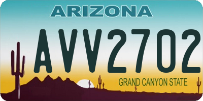 AZ license plate AVV2702