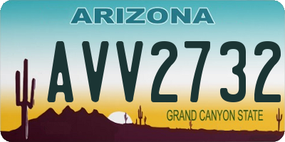 AZ license plate AVV2732