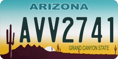 AZ license plate AVV2741