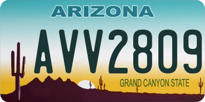 AZ license plate AVV2809