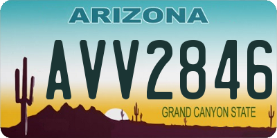 AZ license plate AVV2846
