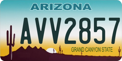 AZ license plate AVV2857