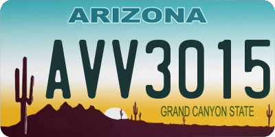 AZ license plate AVV3015