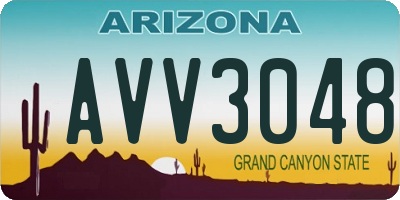 AZ license plate AVV3048