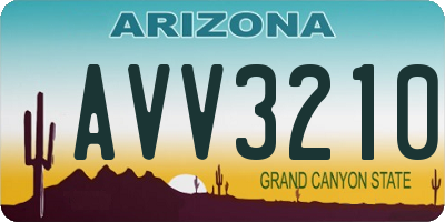 AZ license plate AVV3210