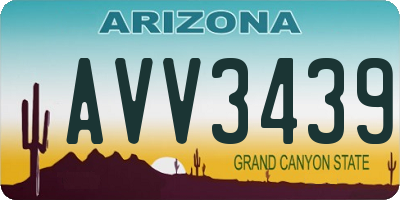 AZ license plate AVV3439