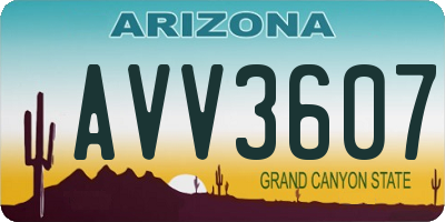 AZ license plate AVV3607