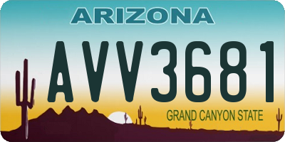 AZ license plate AVV3681