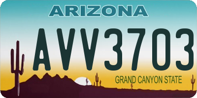 AZ license plate AVV3703