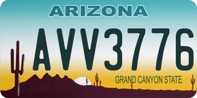 AZ license plate AVV3776