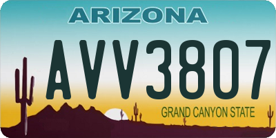 AZ license plate AVV3807