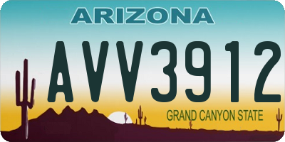 AZ license plate AVV3912