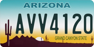 AZ license plate AVV4120