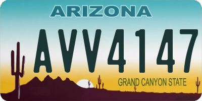 AZ license plate AVV4147