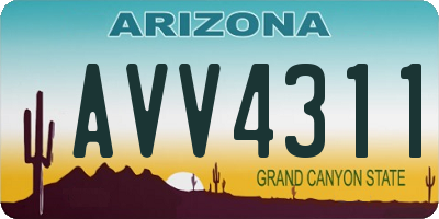 AZ license plate AVV4311
