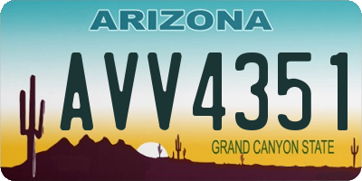 AZ license plate AVV4351
