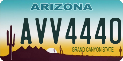 AZ license plate AVV4440