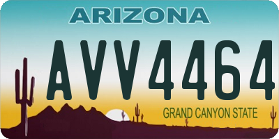 AZ license plate AVV4464