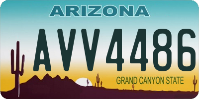 AZ license plate AVV4486