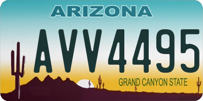 AZ license plate AVV4495