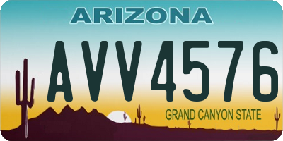 AZ license plate AVV4576