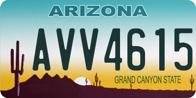 AZ license plate AVV4615