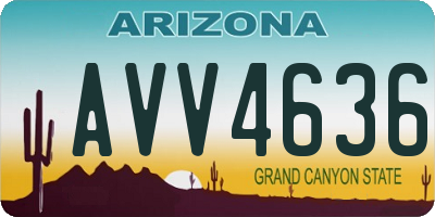 AZ license plate AVV4636