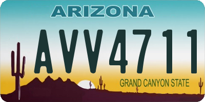 AZ license plate AVV4711