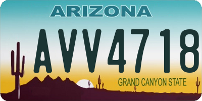AZ license plate AVV4718