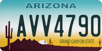 AZ license plate AVV4790