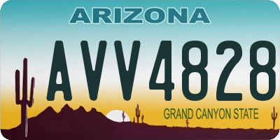AZ license plate AVV4828