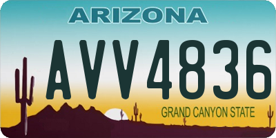 AZ license plate AVV4836